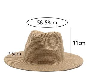 2023082077 papier paille hommes femmes <span class=keywords><strong>plage</strong></span> bord chapeau chapeaux de soleil - Product Image 2