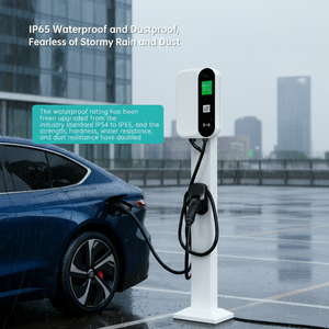 Chargeur de véhicule électrique 7 kW à poser au sol avec interface GB/T20234, station de recharge domestique AC220V 32A Noir/Gris - Product Image 1