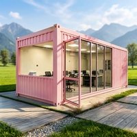 Maison conteneur extensible de 20 pieds à prix d'usine, maison préfabriquée de luxe, maison modulaire ignifuge A1 et étanche pour jardin ou ADU