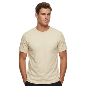 T-shirt basique surdimensionné en coton tricoté lourd 250 g/m² respirant pour homme – Vente en gros - Product Image 6