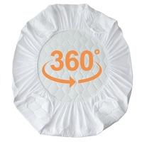 Matelas de lit résistant à l'eau pour hôtel et maison 360 °   Protection de lit, housse de matelas imperméable