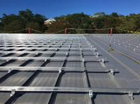 Système de supports de montage solaire en aluminium Shinefar pour toiture métallique, tuiles en acier coloré, support de panneaux solaires