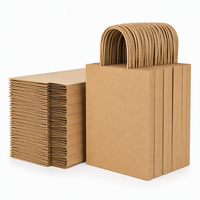 Sacs en papier personnalisés en gros, sacs de transport alimentaire simples et bon marché, sacs en papier kraft brun et blanc avec votre propre logo