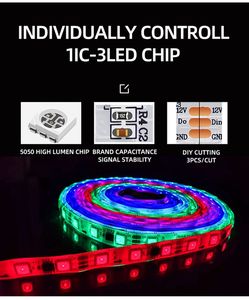 Dải Đèn Neon Pixel Chống Nước Smd 5050 12V Màu Mơ Ước Giá Nhà Máy Dải Đèn <span class=keywords><strong>Led</strong></span> RGBIC Thông Minh Địa Chỉ Ws2811 - Product Image 3
