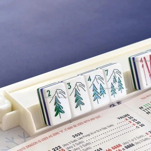 Jeu de Mahjong Américain 160 Tuiles Multicolores en Acrylique 5 Couches Gravées <span class=keywords><strong>Casse</strong></span>-<span class=keywords><strong>Noisette</strong></span> Arbre de Noël Cadeau de Fête Vente en Gros - Product Image 6