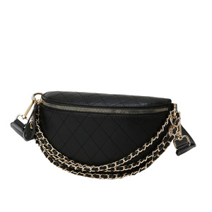Bolsa feminina para cinto de couro, bolsa feminina preta com cordão cruzado - Product Image 5