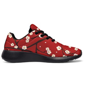 Factory Wholesale Sports Running <strong>Shoes</strong> Customized <strong>Plum</strong> Blossoms Printed Sneakers Women Lightweight Casual Walking <strong>Shoes</strong> - Product Image 4