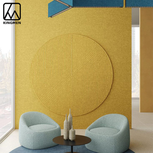 Materiale fonoassorbente del soffitto della parete di KINGMAN vari colori facoltativi ha fatto la fibra di poliestere per il magazzino della camera da letto del salone - Product Image 1