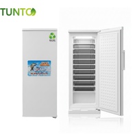 Nouveauté Congélateur commercial à porte unique DC 198L 255L Fabricant de blocs de glace solaires avec batterie au lithium en STOCK chaud en Haïti