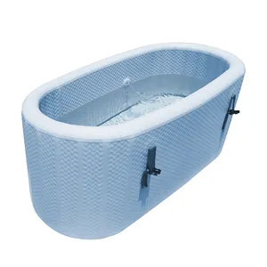 Light Weight Water Sports Pool Ice Bath Tub Portable Customized Size Chiller Tub Drop Stitch Piscina de banho de gelo inflável com bomba