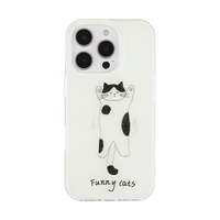 Coque de téléphone personnalisée en TPU avec motif mignon pour 16 Pro Max, finition pailletée, antichoc, anti-traces de doigts, impression IMD/UV sur l'objectif