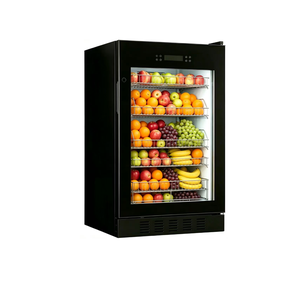Mini-réfrigérateur sous comptoir pour boissons, capacité 115L, 4 étagères en fil métallique, porte en verre noir, affichage numérique, pour bière - Product Image 6