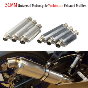 CHMotor - Silenciador de Escape Universal de Acero Inoxidable de 51 mm para Motocicleta, Tubo de Escape de 310, 370, 440 mm, 100cc-<span class=keywords><strong>1000cc</strong></span>, <span class=keywords><strong>ATV</strong></span>, GP, Scooter para Fz6 - Product Image 2