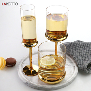 Flûtes de <span class=keywords><strong>verre</strong></span> à <span class=keywords><strong>champagne</strong></span> <span class=keywords><strong>doré</strong></span> galvanisé de mariage, verres à vin rouge, livraison gratuite - Product Image 5