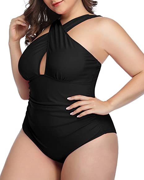 2022 new bikini one-piece swimsuit hot sexy deep V cross one-piece swimsuit Eco Friendly Recycled Nylon Swimwear