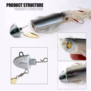 UV Luminous Bionic Squid Jig Fishing Lures 28.5cm 285g Sea Fishing Wobbler Bait Artificial Silicone Octopus Bait - Product Image 2