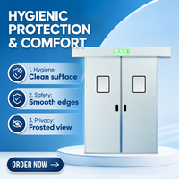 Puerta Corredera Eléctrica de Acero Inoxidable para Uso Comercial, Industrial, Almacenes, Fábricas, Hospitales y Talleres, con Certificación CE e ISO