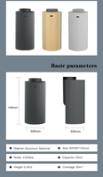 Diffuseur d'air sans eau rechargeable par USB moderne Diffuseur de voiture portable Diffuseur de parfum sans eau ménager en aluminium de luxe