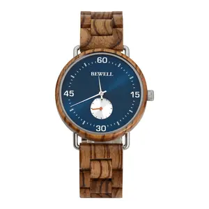 Bewell Men Wood Watch Daily Waterproof Wristwatch Quartz Clock ECO friendly wood watch for men