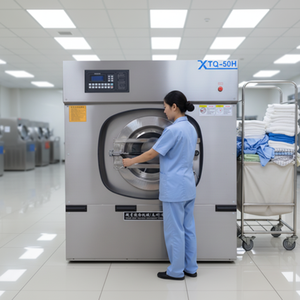 Laveuse-sécheuse de <span class=keywords><strong>linge</strong></span> d'hôtel électrique classique, neuve, pour tapis et textiles - Product Image 4