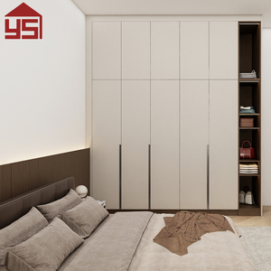 ตู้เสื้อผ้าบิลท์อินแบบไร้บานเปิด ติดตั้งตั้งแต่พื้นจรดเพดาน พร้อมลิ้นชักและราวแขวนเสื้อผ้า - Product Image 5