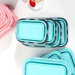 Microwave Bpa Free Foldable <b>Collapsible</b> Lunch Bento Box Cute Food <b>Storage</b> Container Silicone for Kids Children's Adult - Product Image 3