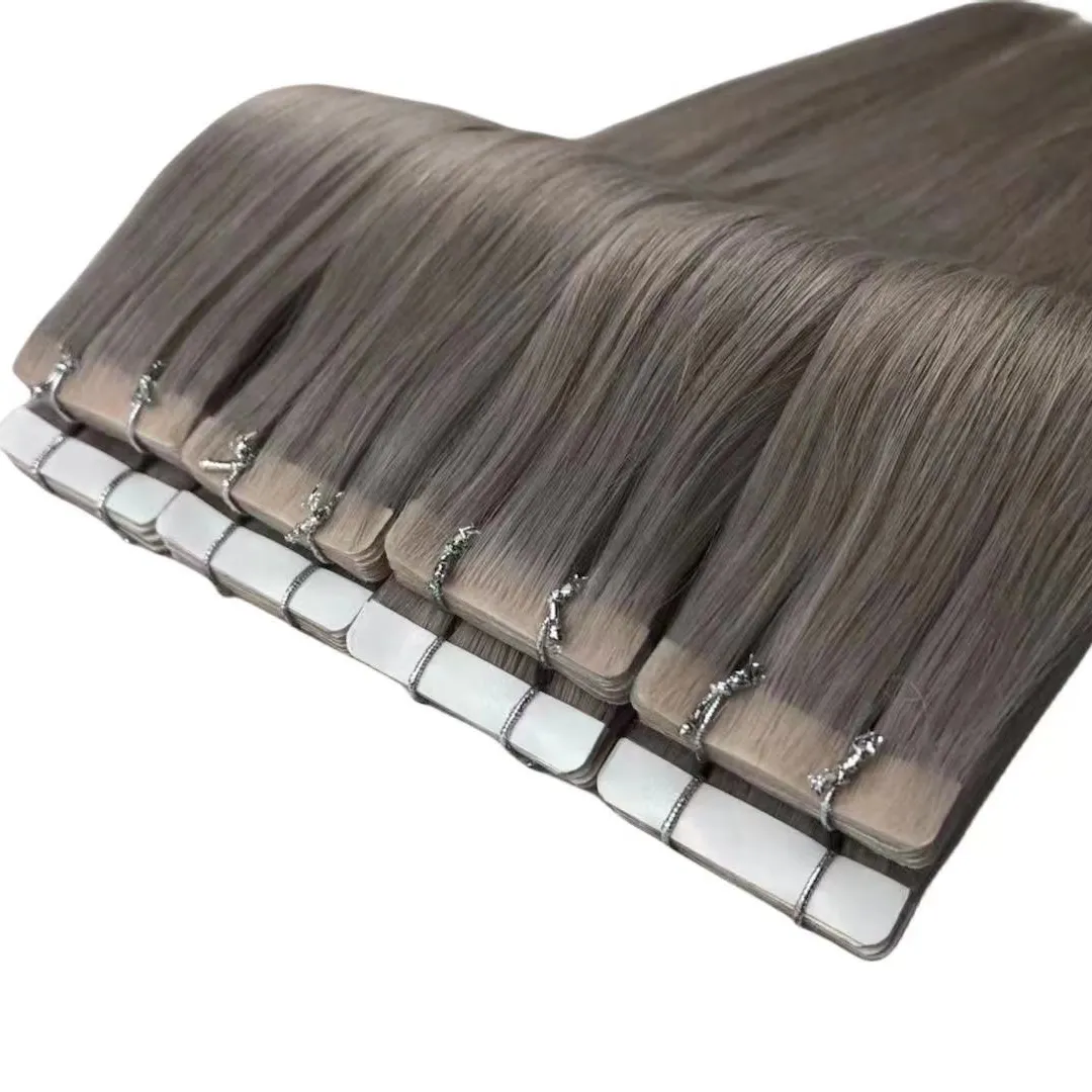 エクステンションバージンキューティクルレミー人間の髪の毛の粘着性エクステンションの高級テープ