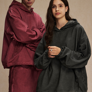 Unisex Acid Wash <b>Men's</b> <b>Hoodie</b> 450GSM French Terry Dirty Dyed Stir-Fried Color Custom Logo Oversized <b>Hoodie</b> for <b>Men</b> - Product Image 1