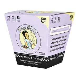 Blazy Susan toilet paper cones, purple, 1 1/4 size (6 per pack) + RSV spoon card (21 packs in the whole <b>box</b> Rolling paper - Product Image 5