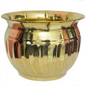 Pot de fleurs décoratif en laiton artisanal pour plantes d'intérieur, décoration de la maison, du bureau et du salon - Product Image 1