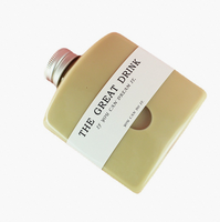 Bouteilles jetables en plastique pet de 250ml 8 oz, plates et carrées, pour boisson, jus, Smoothie, pour boisson alcoolisée
