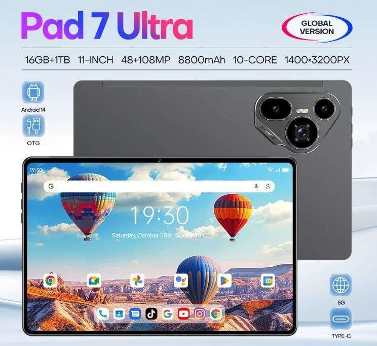 10.1 Inch Android 15 Tablet PC M70 Plus 16GB 128GB 4G Calling WiFi USB ...