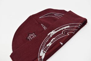 Casquettes de sport pour hommes GECKO MASTER 100% laine mérinos brodées, ajustables, pour un usage quotidien, couleur rouge vin, pour le cyclisme - Product Image 4