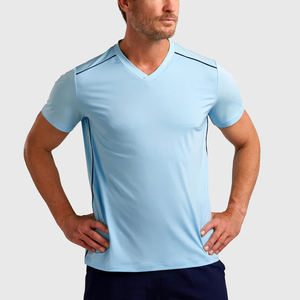 T-<span class=keywords><strong>shirt</strong></span> vierge à col en V pour entraînement extérieur <span class=keywords><strong>de</strong></span> performance OEM personnalisé T-<span class=keywords><strong>shirt</strong></span> <span class=keywords><strong>de</strong></span> <span class=keywords><strong>tennis</strong></span> <span class=keywords><strong>de</strong></span> <span class=keywords><strong>table</strong></span> <span class=keywords><strong>de</strong></span> sport - Product Image 3