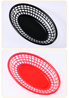 Panier de rangement ovale multifonctionnel moderne en PP écologique pour la restauration rapide et les pique-niques