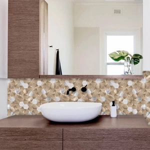 Mise à niveau de l'épaisseur des nouveaux materiauxGlod 4mm auto-adhésif dosseret peler et coller carreaux en aluminium - Product Image 6