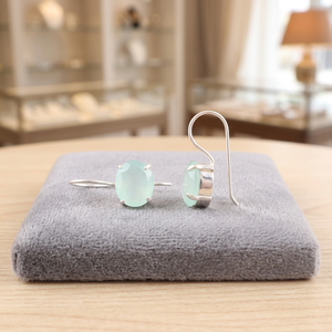 Pendientes de Plata de Ley 925 con Amazonita Verde de Diseño 2026, Joyería para Mujeres y Niñas - Product Image 3
