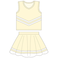 Vente en gros de robe de pom-pom girl en tissu nylon et coton uniformes de pom-pom girl 2 pièces ensembles pour enfants et adolescents