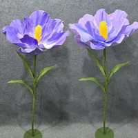 Hibiscus et pivoine géants en papier EVA de 80 cm, artificiels, imperméables, pour décoration extérieure de mariage, fête de Noël