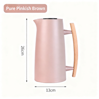 Bouilloire thermos en verre isolé sous vide de conception nordique moderne de grande capacité pour la fête-cafetière domestique