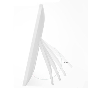 Saiyii özel Logo makyaj aynası taşınabilir katlanır masa danışma Vanity standı ile Led makyaj aynası - Product Image 4