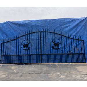 Conceptions de porte de villa et arc de jardin Portes en acier en fer forgé Portes modernes rétractables personnalisées en fer forgé - Product Image 2
