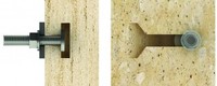 Boulon en T et clip pour installation d'évier carré en céramique à double cuvette Vis carrée en forme de T et ancre en T à deux trous sans robinet