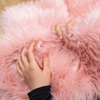 Jeté en fausse fourrure shaggy de luxe imprimé sur mesure, 100 % polyester, réversible, moelleux, pour canapé, lit et décoration intérieure