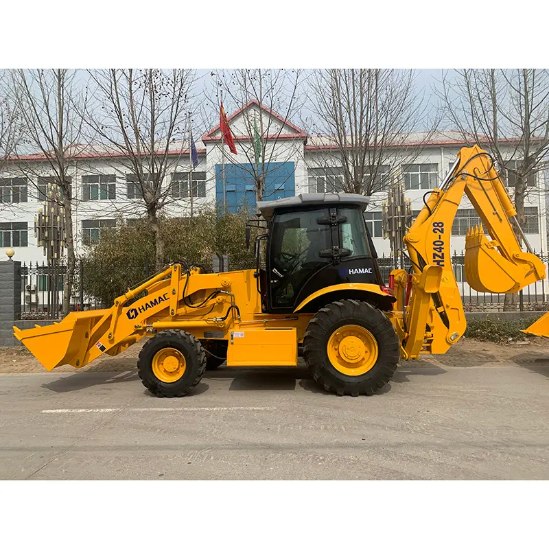 Traktor backhoe crawler mini, dengan sampel backhoe dan traktor