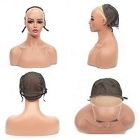 Bonnet de perruque en dentelle élastique de haute qualité 4*4 13*4 avec sangle réglable, vente en gros pour la fabrication de perruques, bonnets en filet de dentelle