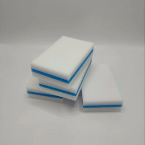 Sandwich 3-Schicht Melaminschaum mit PU-Schwamm Großhandel Küchenschrubber Maßgeschneidertes Scheuerkissen OEM Magischer Radierer - Product Image 1