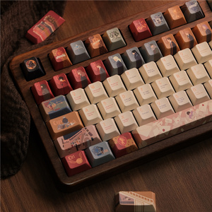 Personalidad Búhos Letra Keycaps143 Teclas Cereza/Perfil de PBT Tinte Subbed Keycap para Teclado Mecánico - Product Image 6