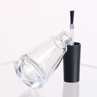 Bouteilles en verre rondes personnalisées de 11 ml vides pour le soin des ongles, avec bouchons