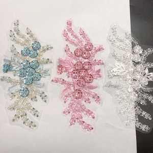 Mới nhất may DIY phụ kiện thêu lưới đính cườm và sequined ren đính lt2647a - Product Image 5